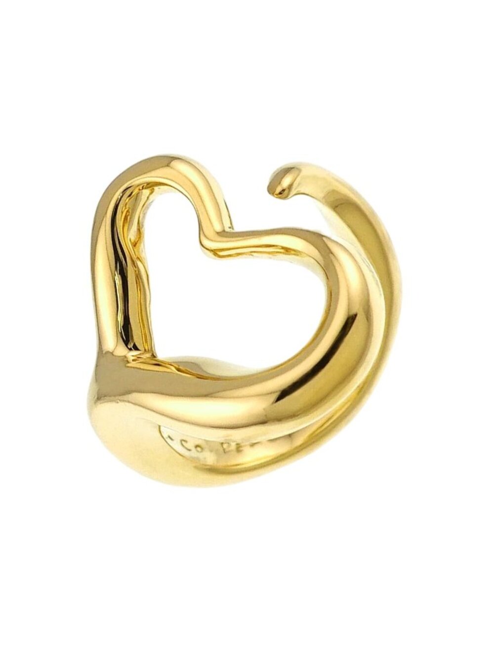 Tiffany & Co Open Heart Ring 18k Yellow Gold